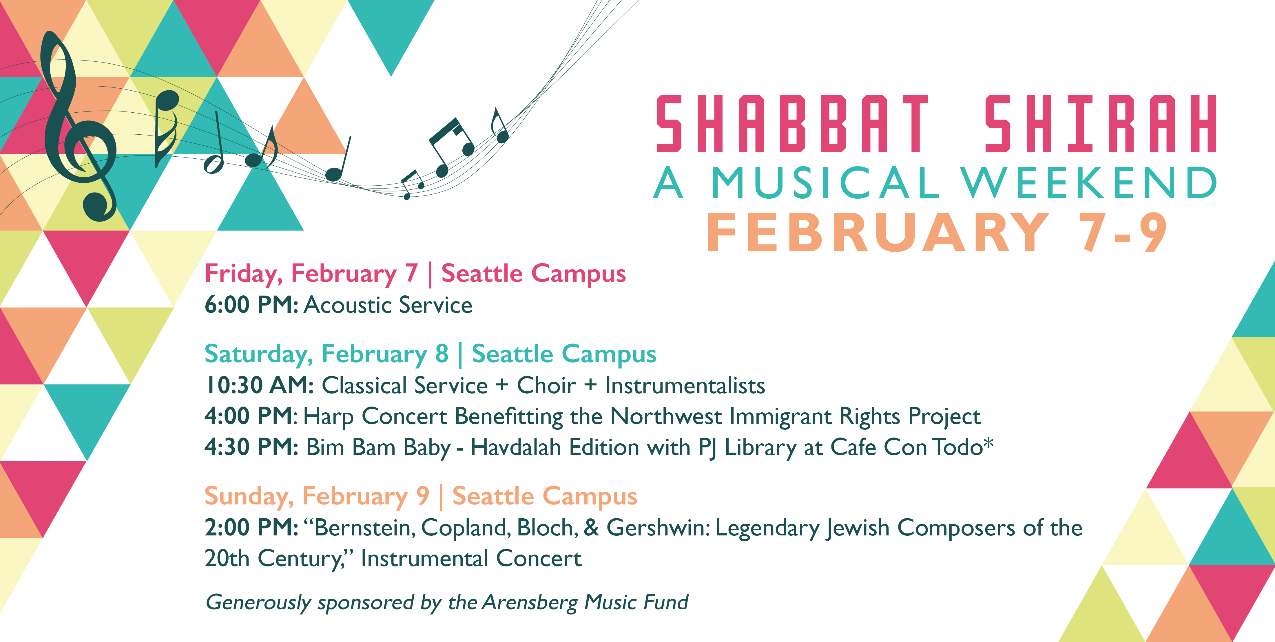 Shabbat Shirah Temple De Hirsch Sinai.